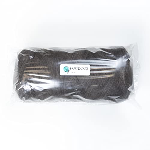 4 lb Natural Wool Roving: Natural Colors Un-Dyed Bulk Fiber for Spinning, Knitting & Felting (Mocha, 4 lb)