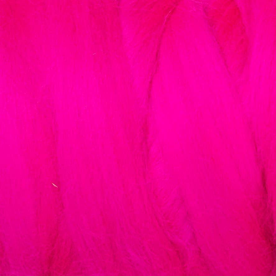 Kondoos Colored Natural Wool roving, 1 lb. Best Wool for Needle Felting, Wet Felting, handcrafts and Spinning. (Magenta, 1 lb)