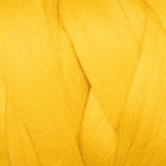 1 lb Natural Wool Roving: Colored Fiber for Felting, Handcrafts & Spinning (Mustard, 1 lb)