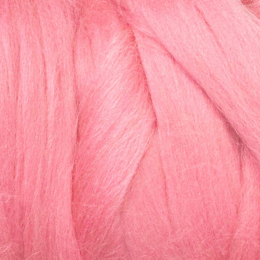 Kondoos Colored Natural Wool roving, 1 lb. Best Wool for Needle Felting, Wet Felting, handcrafts and Spinning. (Wild Watermelon, 1 lb)