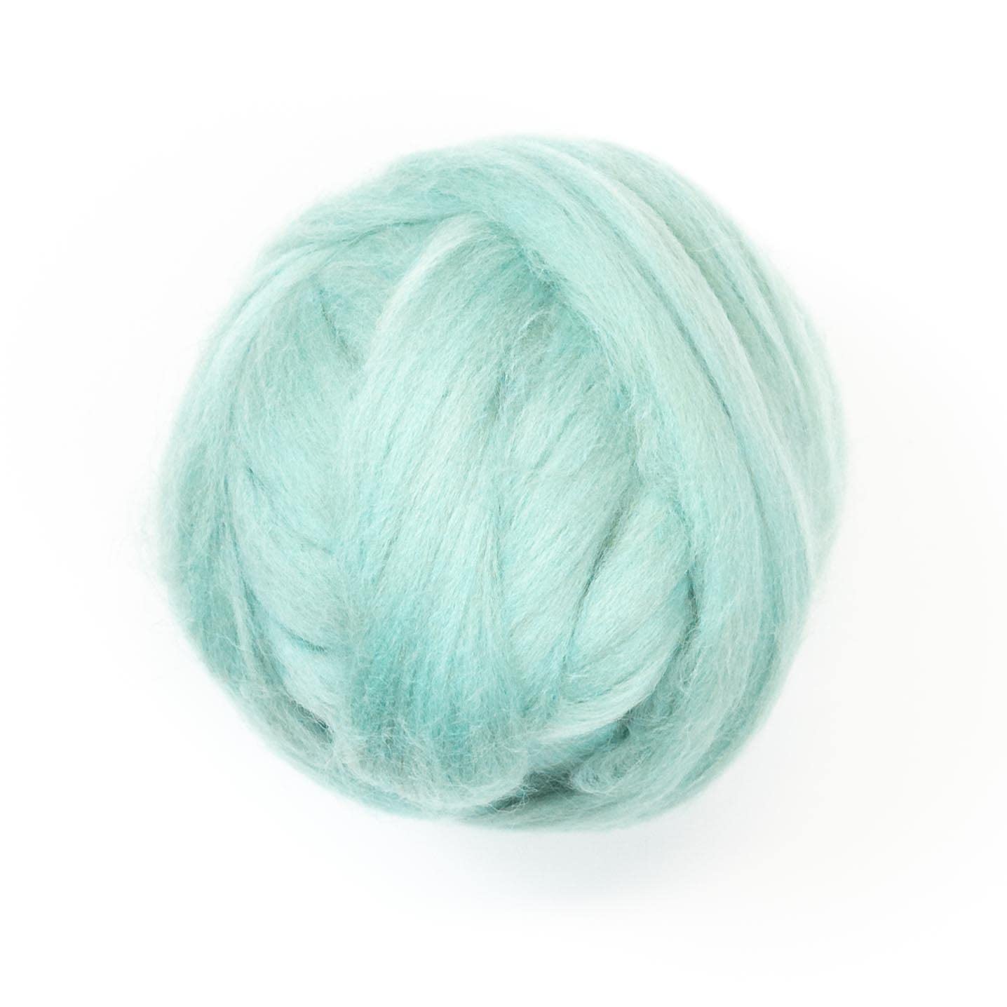 Kondoos Colored Natural Wool roving, 8 OZ. Best Wool for Needle Felting, Wet Felting, handcrafts and Spinning. (Acqua)