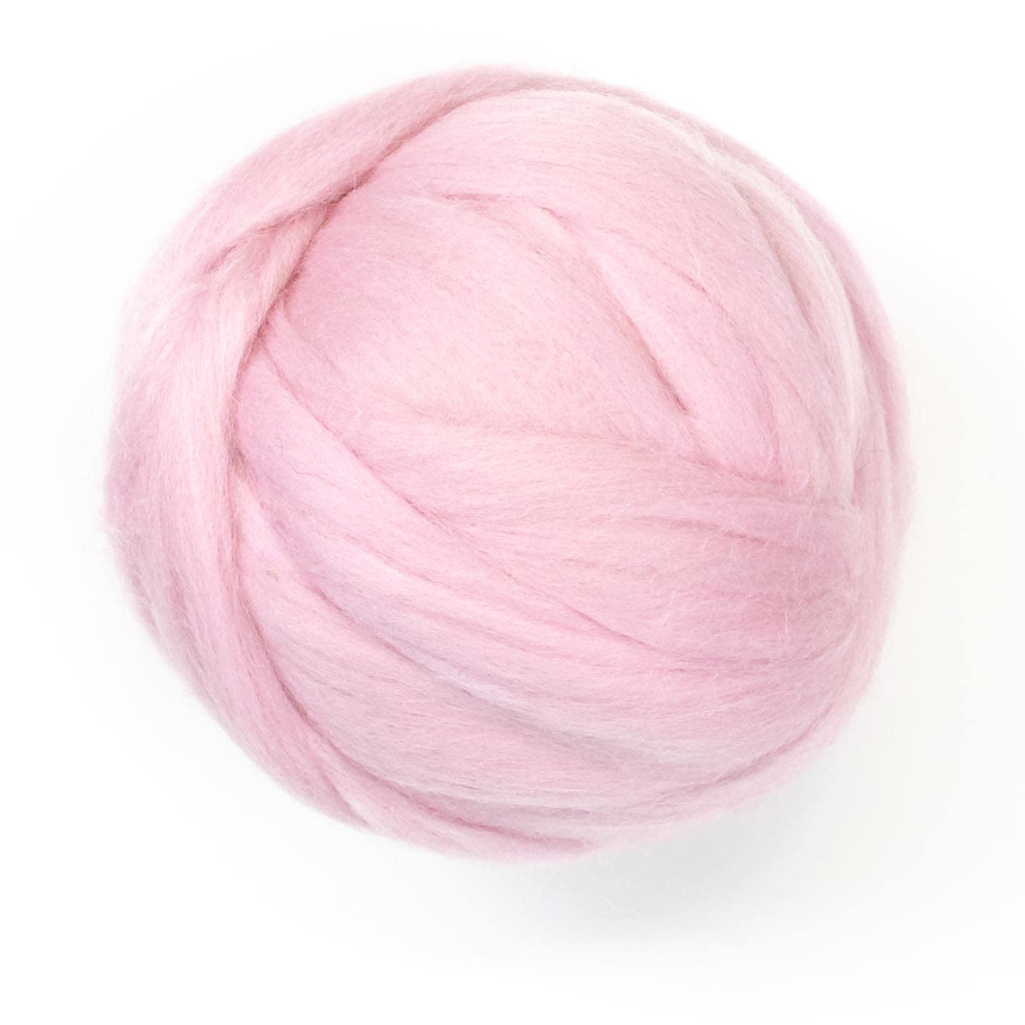 Kondoos Colored Natural Wool roving, 8 OZ. Best Wool for Needle Felting, Wet Felting, handcrafts and Spinning. (Baby Pink)