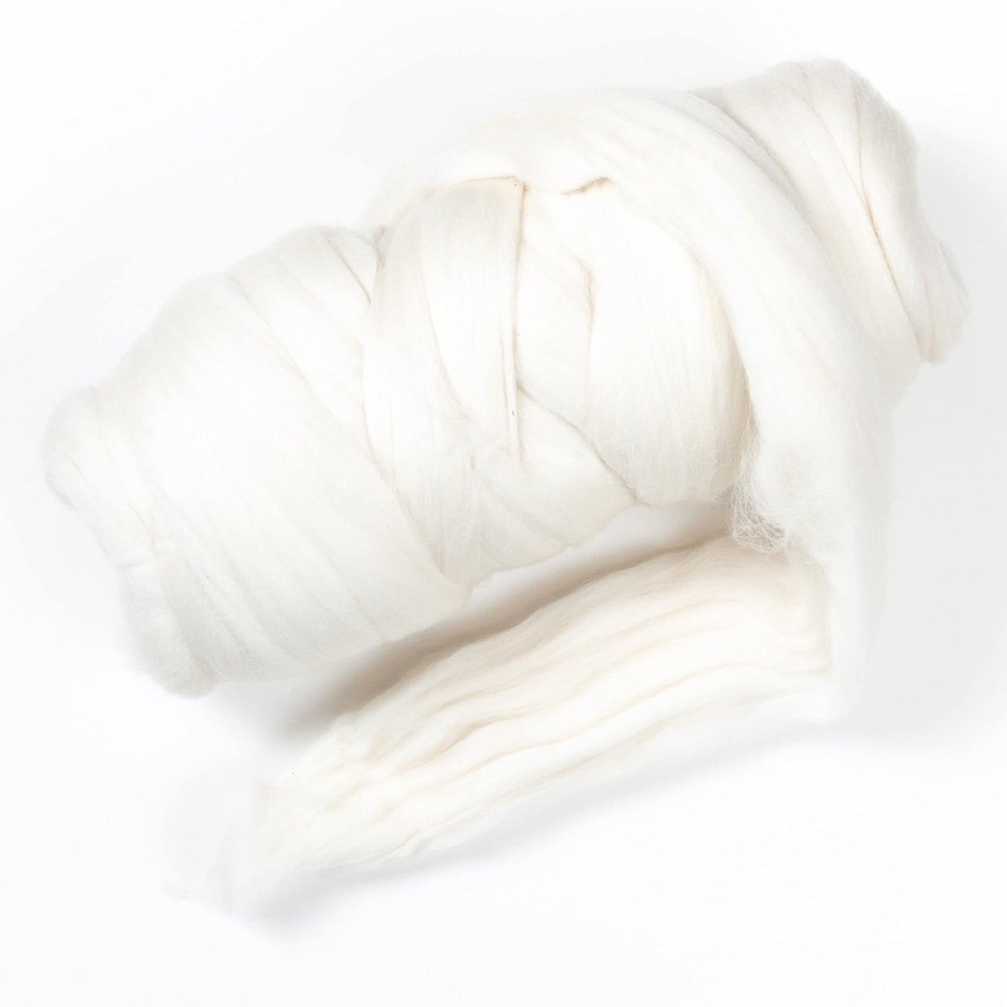 Kondoos Extra Fine Merino Wool roving, 1 Lb. Best Snow White Wool for Needle Felting, Wet Felting, handcrafts and Spinning. Soft Jumbo Yarn for arm Knitting Blanket Bulk (SFMerino, 1 lb)