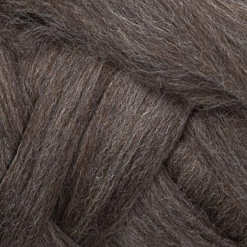 Kondoos Natural Wool Bulk roving, 2 lb. Best Wool for Spinning, arm Knitting, Felting, Chunky Blankets and Tapestry. Natural Colors, un-Dyed. (Mocha, 2 lb)
