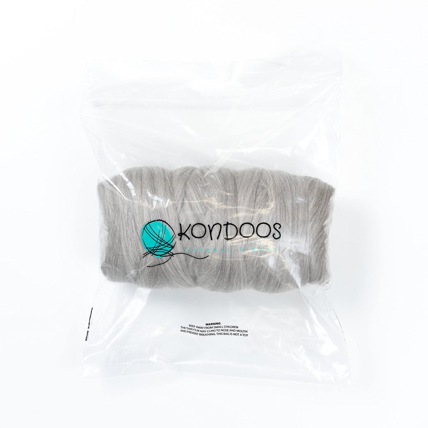Kondoos Natura 1lb Wool Bulk roving,. Best Wool for Spinning, arm Knitting, Needle Felting, Chunky Blankets Spinning Thick Yarn Tapestry. Natural, un-Dyed. (Sand, 1 lb)