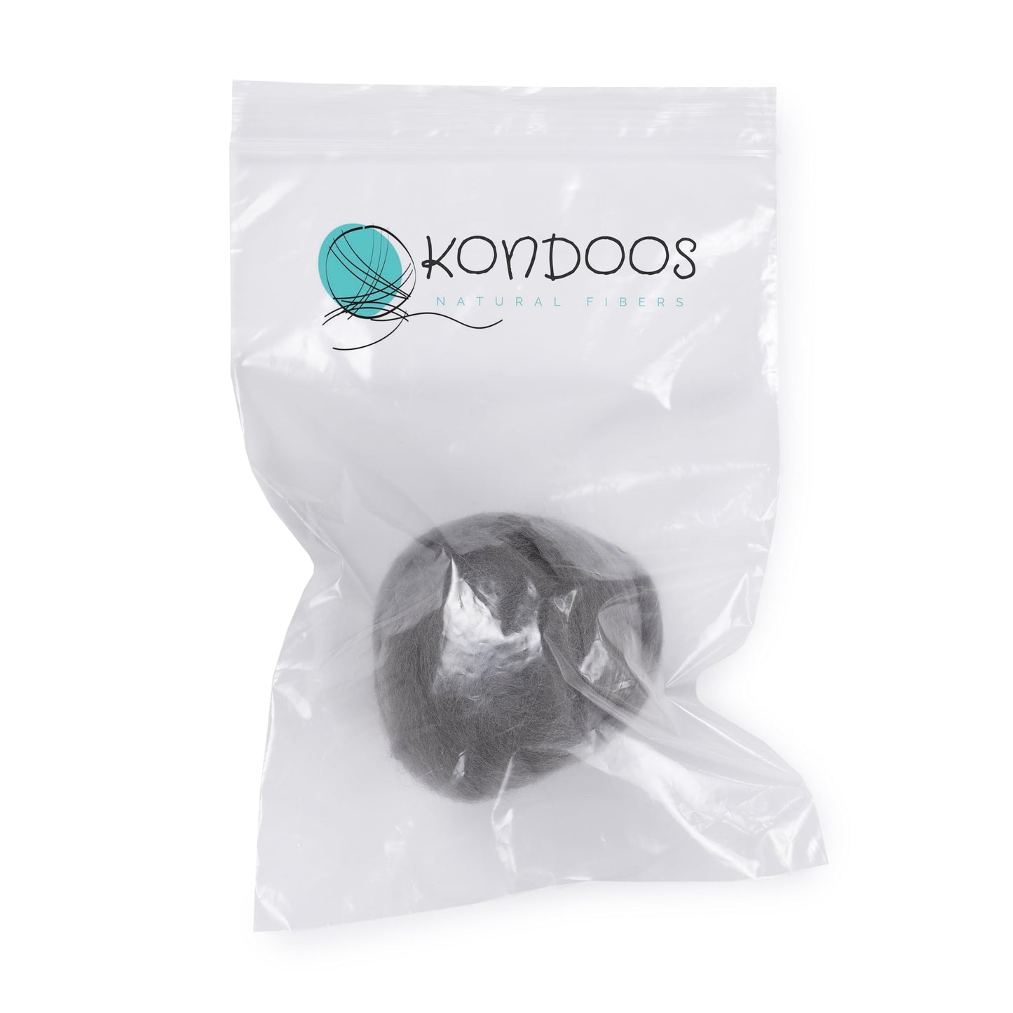 2 oz Natural Wool Roving: Dyed Fiber for Felting, Handcrafts & Spinning (Graphite, 2 oz)