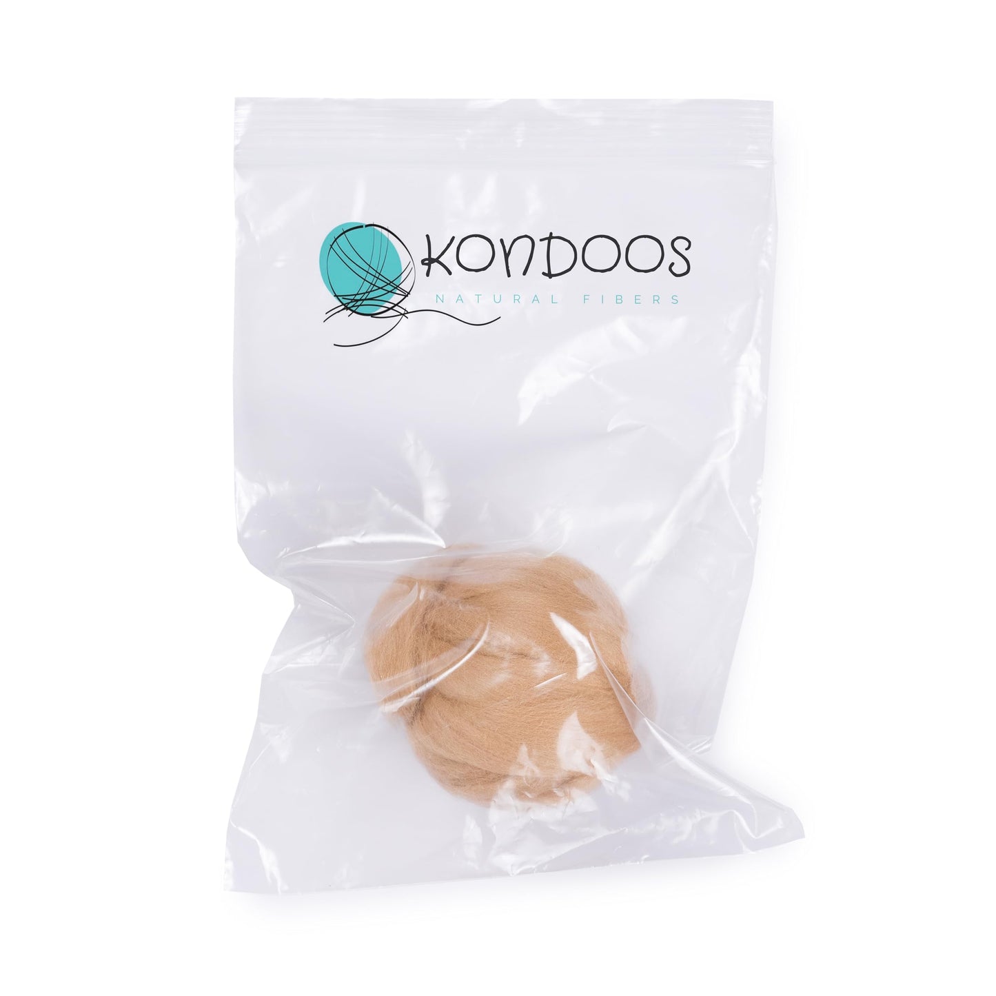 2 oz Natural Wool Roving: Dyed Fiber for Felting, Handcrafts & Spinning (Beige, 2 oz)