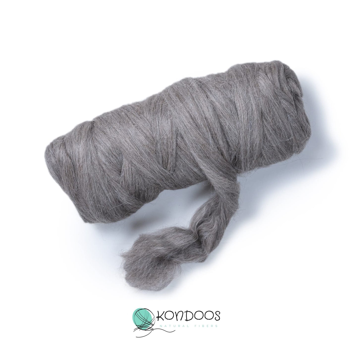 1 lb Natural Llama Hair Roving (Similar to Alpaca): Natural Colors Un-Dyed Fiber for Felting, Handcrafts & Spinning (Light Gray PMG, 1lb)