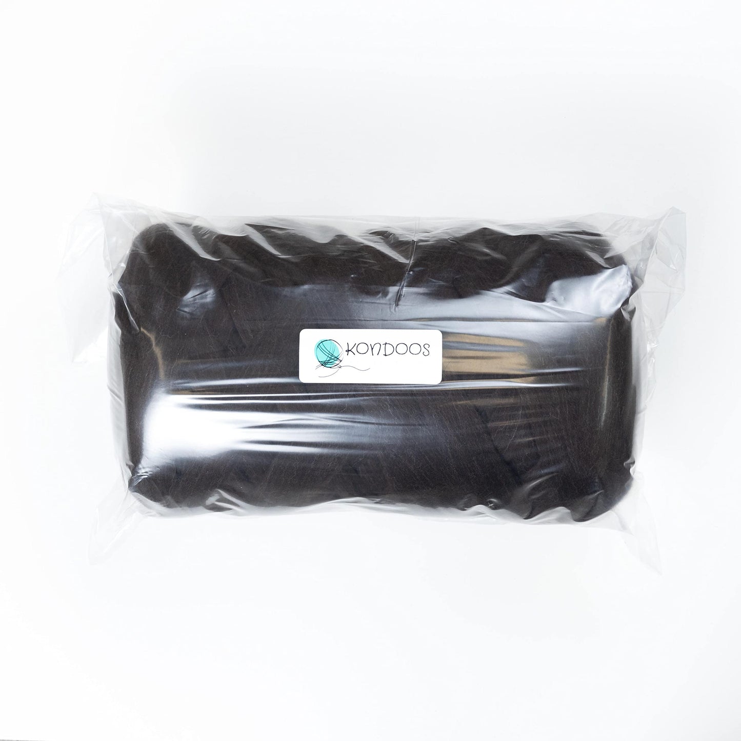 Kondoos Natural Wool Bulky Chunky Yarn roving, 8 lb. Best fot Hand Made Spinning, arm Knitting, Felting,Giant Blankets, Tapestry, Bedding un-Dyed. (Dark Brown Chocolate, 8 lb)