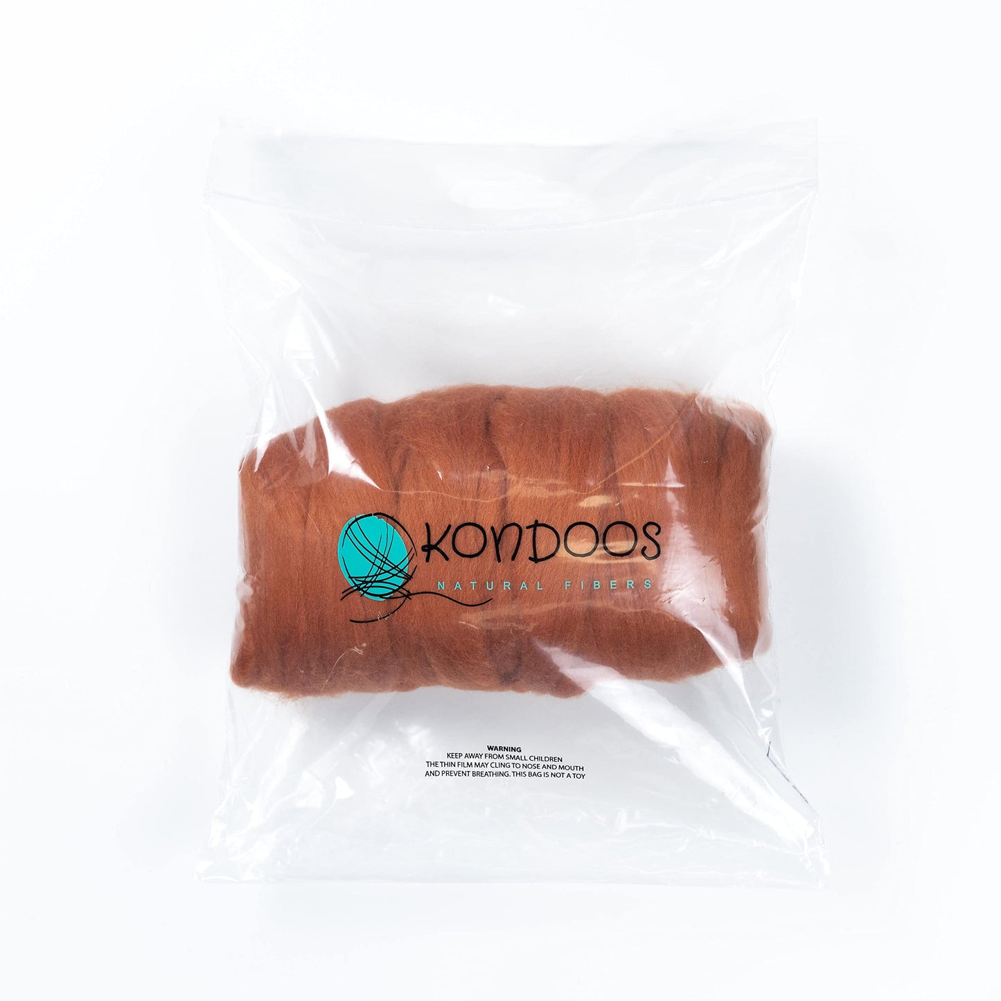 Kondoos Colored Natural Wool roving, 1 lb. Best Wool for Needle Felting, Wet Felting, handcrafts and Spinning. (ocher, 1 lb)