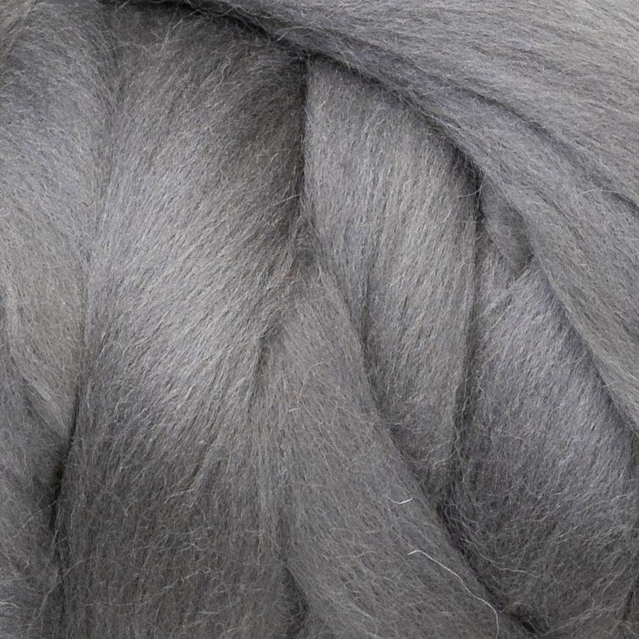 Kondoos Colored Natural Wool roving, 1 lb. Best Wool for Needle Felting, Wet Felting, handcrafts and Spinning. (Graphite, 1 lb)