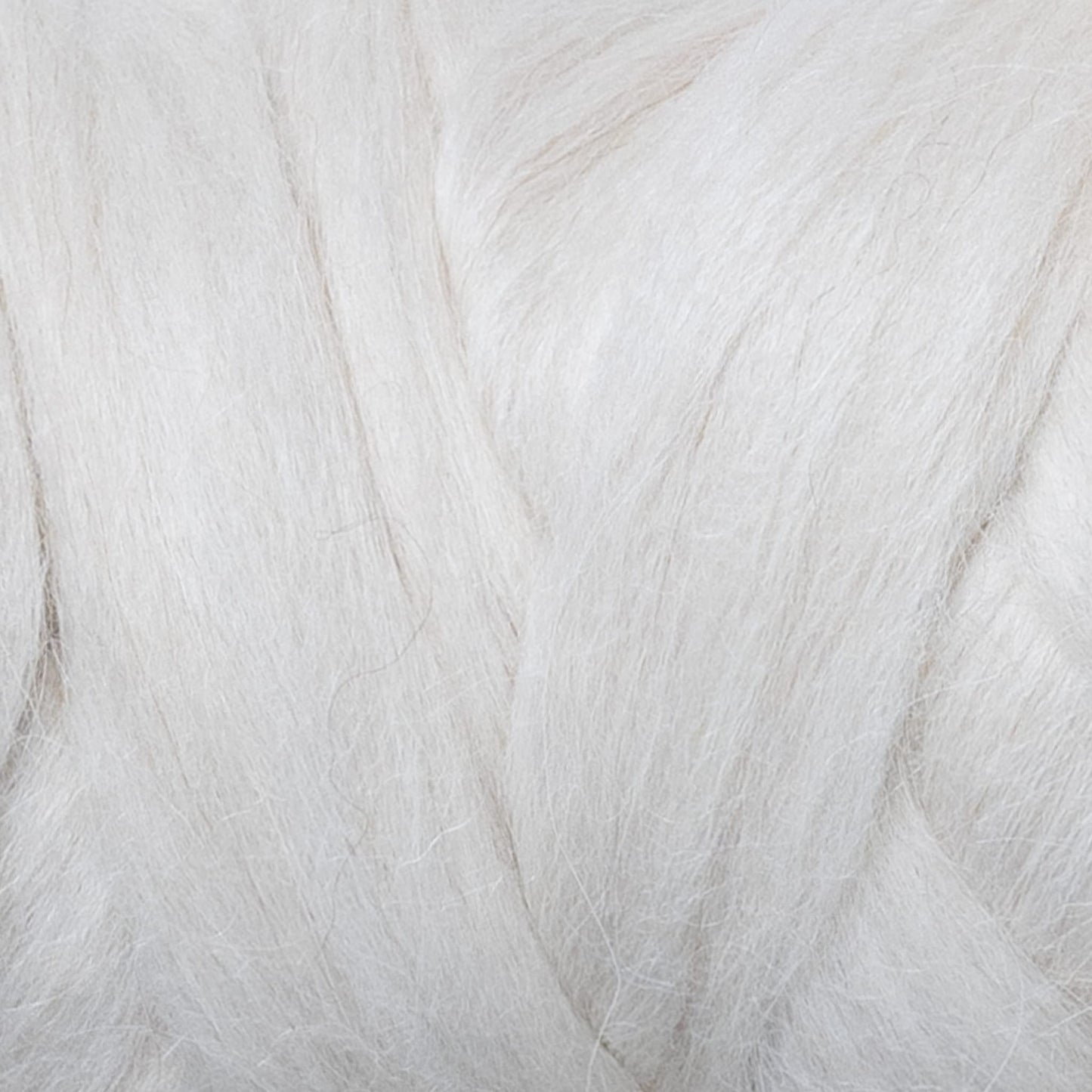 Kondoos Llama Hair roving (Similar to Alpaca), 1 lb. Best for Needle Felting, handcrafts and Spinning. Silky Natural Colours, un-Dyed. (White LFX, 1lb)
