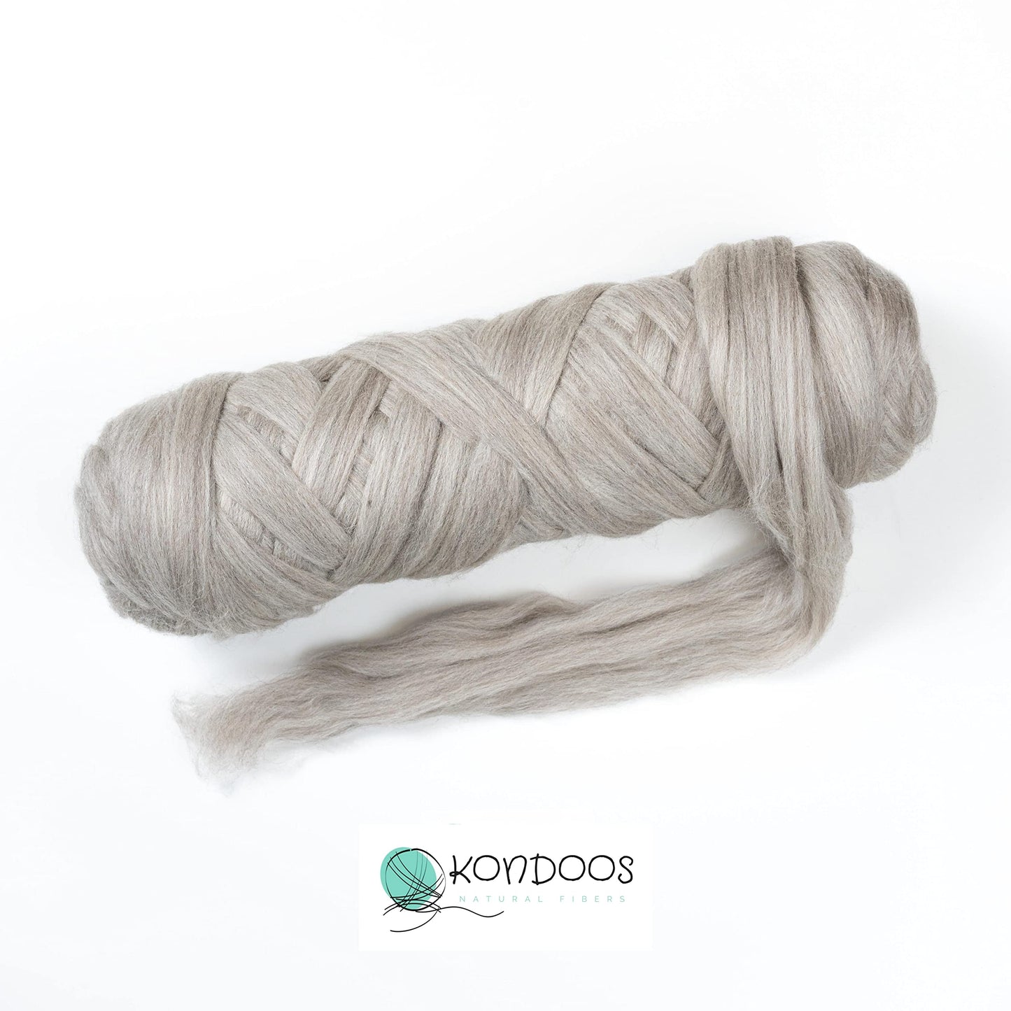 Kondoos Natural Wool Bulk roving, 2 lb. Best Wool for Spinning, arm Knitting, Felting, Chunky Blankets and Tapestry. Natural Colors, un-Dyed. (Sand, 2 lb)