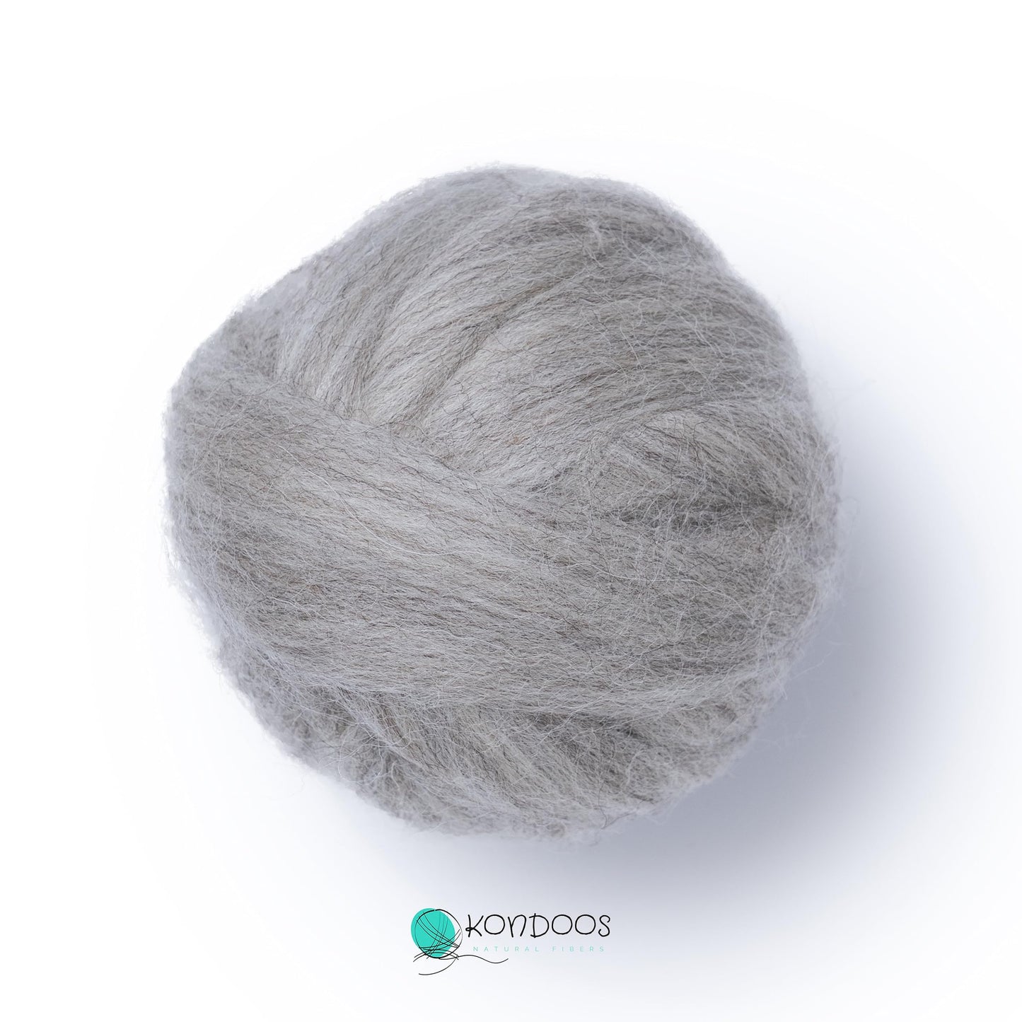 Kondoos Natural Wool roving, 2 OZ. Best Wool for Needle Felting and Wet Felting, handcrafts and DIY Spinning Projects, Wool Felting Supplies. Natural Colours, un-Dyed. (Sand, 2 oz)