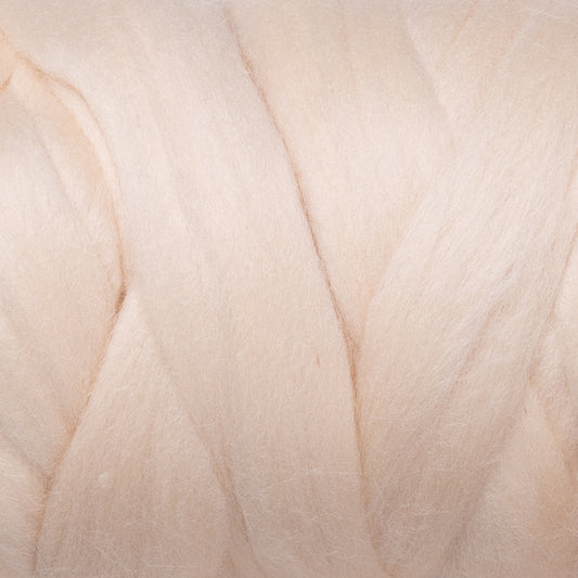 1 lb Natural Wool Roving: Nude Pink Colored Fiber for Felting, Handcrafts & Spinning (Nude Pink, 1 lb)