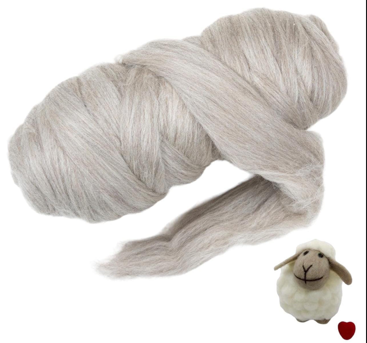 Kondoos Natural Wool Bulk roving, Best Wool for Spinning, arm Knitting, Felting, Chunky Blankets and Tapestry. Natural Colors, un-Dyed.