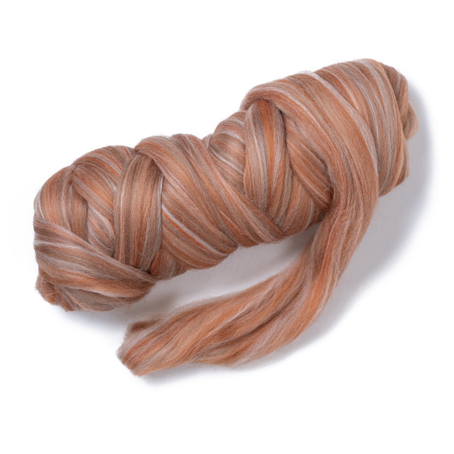 1 lb Natural Wool Roving: Pebble Multi Colored Fiber for Felting, Handcrafts & Spinning