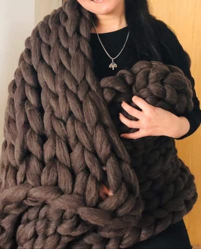 2 lb Natural Wool Roving: Natural Un-Dyed Bulk Fiber for Spinning, Knitting & Needle Felting  (Dark Brown Chocolate, 2 lb)