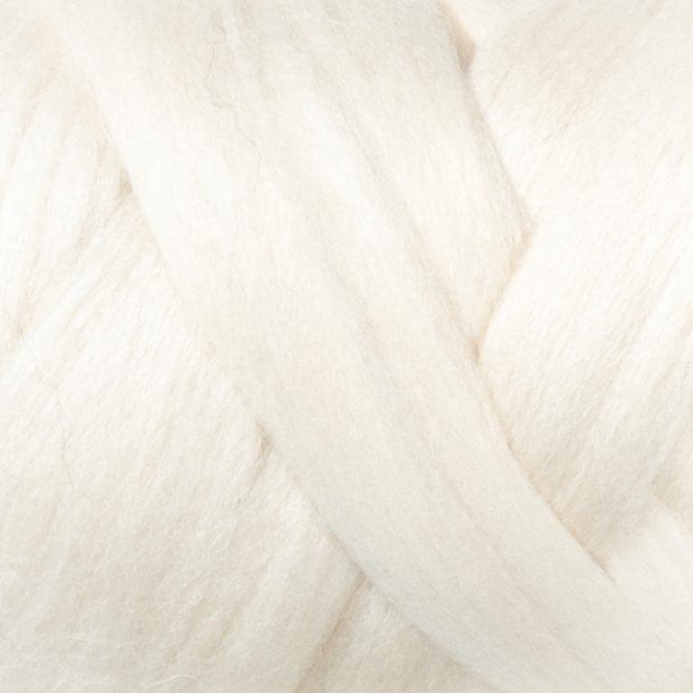2 lb Natural Wool Roving: Natural Colors Un-Dyed Bulk Fiber for Spinning, Arm Knitting & Felting (Ecru, 2 lb)
