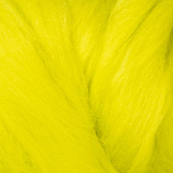 8 oz Natural Wool Roving: Green Lime Colored Fiber for Felting, Handcrafts & Spinning