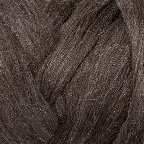 4 lb Natural Wool Roving: Natural Colors Un-Dyed Bulk Fiber for Spinning, Knitting & Felting (Mocha, 4 lb)