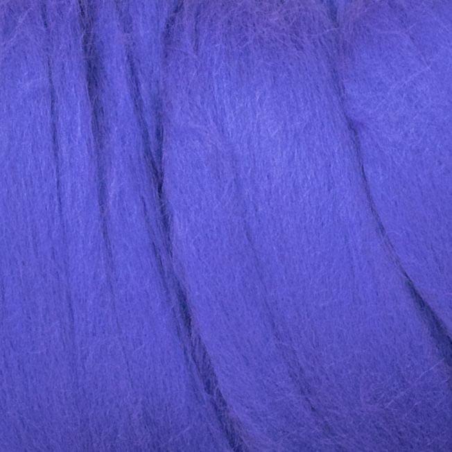 8 oz Natural Wool Roving: Purple Colored Fiber for Felting, Handcrafts & Spinning