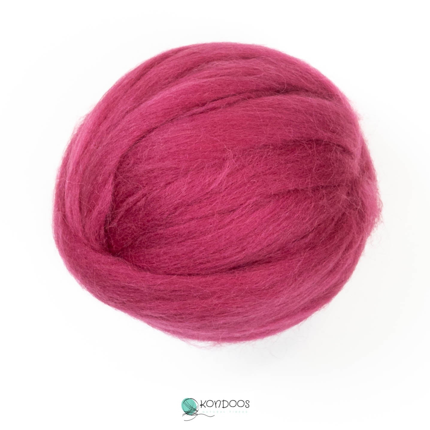 8 oz Natural Wool Roving: Red Wine Colored Fiber for Felting, Handcrafts & Spinning