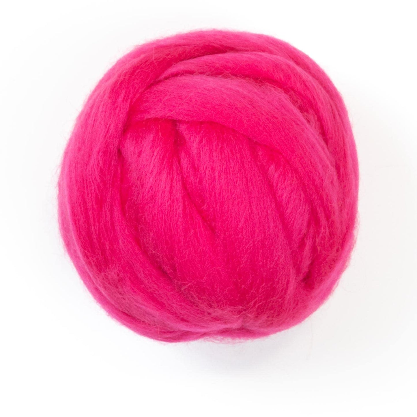 Kondoos Colored Natural Wool roving, 8 OZ. Best Wool for Needle Felting, Wet Felting, handcrafts and Spinning. (Fuchsia)