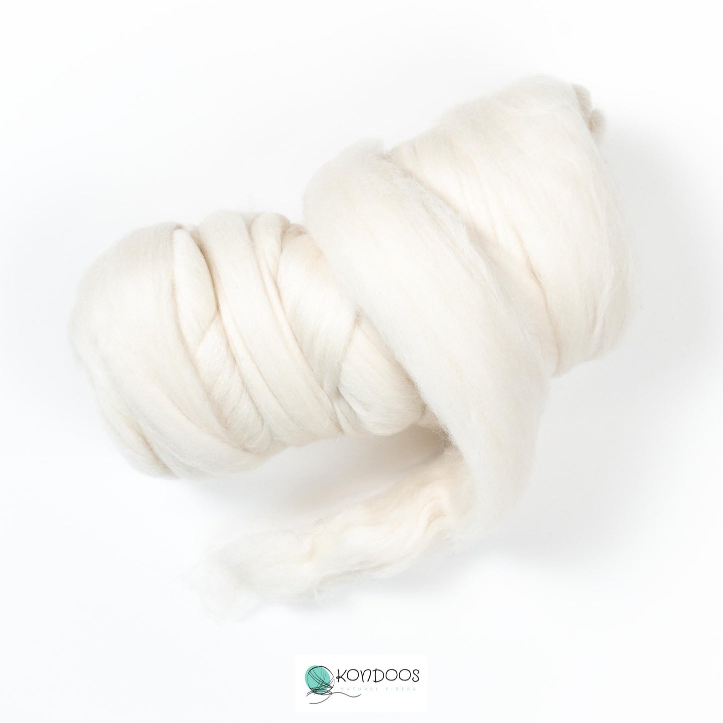 Kondoos Merino Wool roving, 8 oz. Best Wool for Needle Felting, Wet Felting, handcrafts and Spinning. (Merino, 8 oz)
