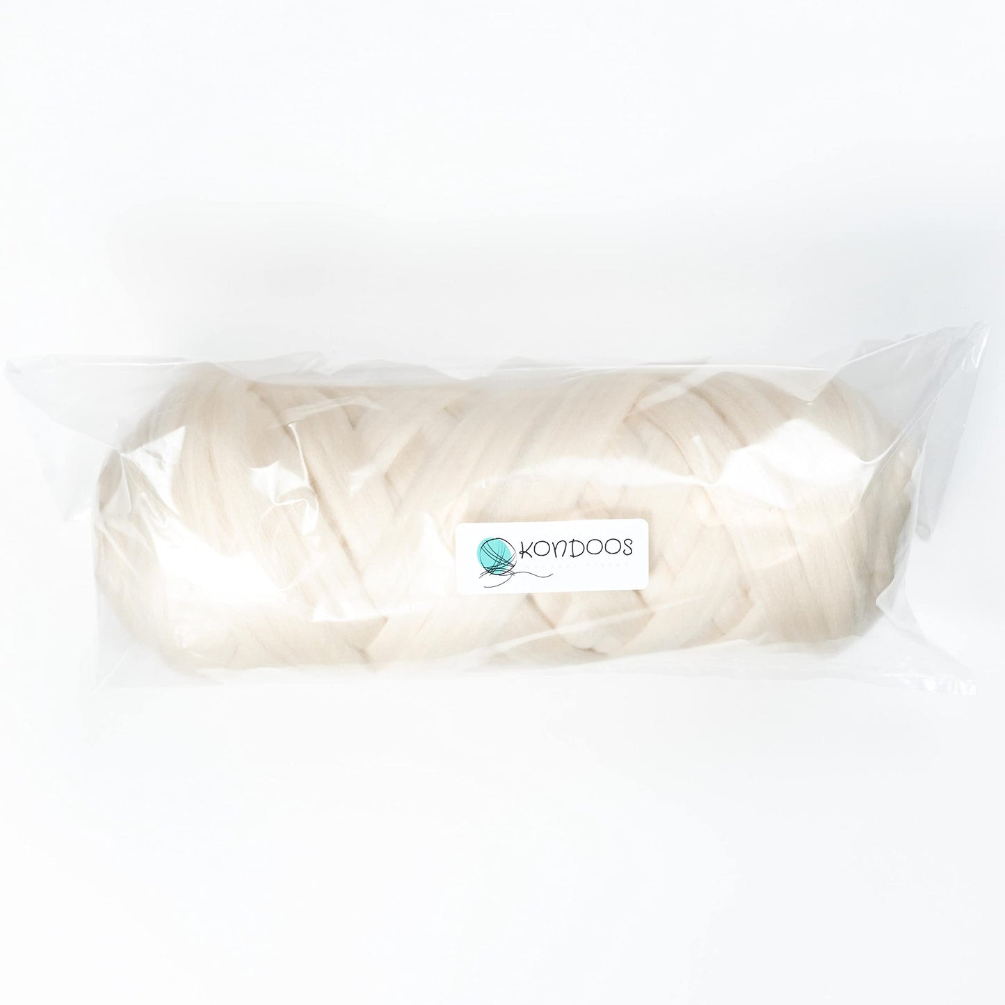 4 lb Natural Wool Roving: Natural Colors Un-Dyed Bulk Fiber for Spinning, Knitting & Felting (Ecru, 4 lb)