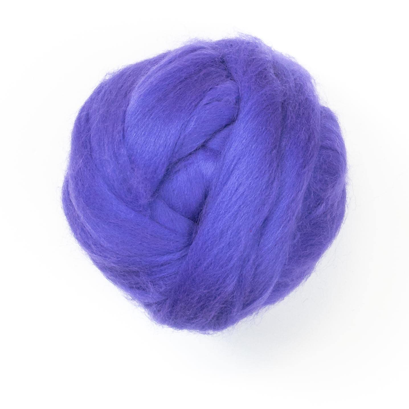 8 oz Natural Wool Roving: Purple Colored Fiber for Felting, Handcrafts & Spinning