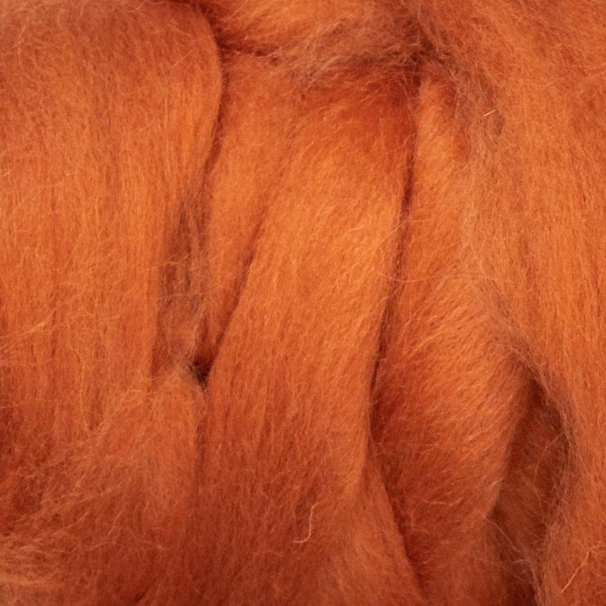 8 oz Natural Wool Roving: Ocher Colored Fiber for Felting, Handcrafts & Spinning