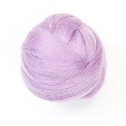 Kondoos Colored Natural Wool roving, 8 OZ. Best Wool for Needle Felting, Wet Felting, handcrafts and Spinning. (Lavender)