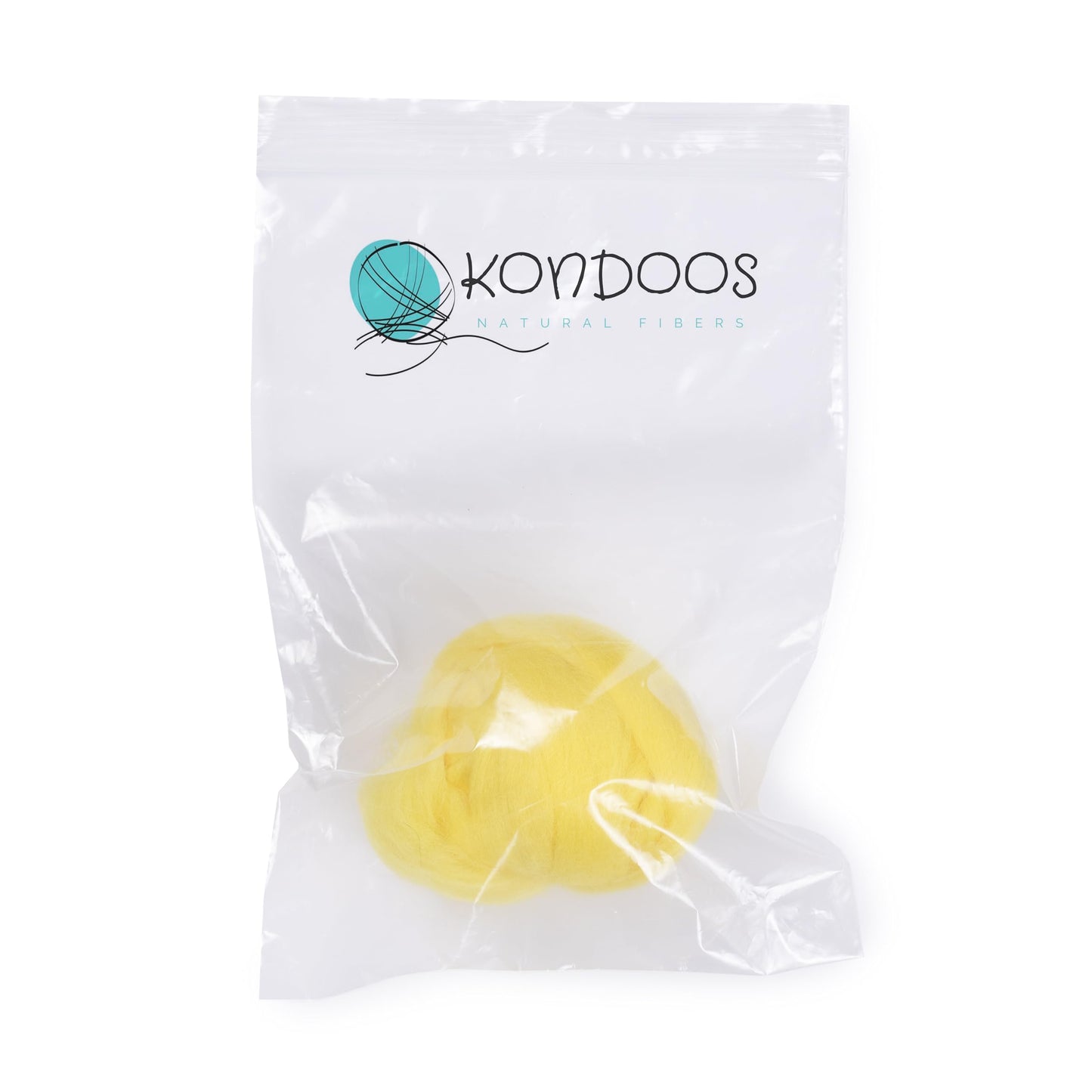 2 oz Natural Wool Roving: Dyed Fiber for Felting, Handcrafts & Spinning (Lemon Yellow, 2 oz)