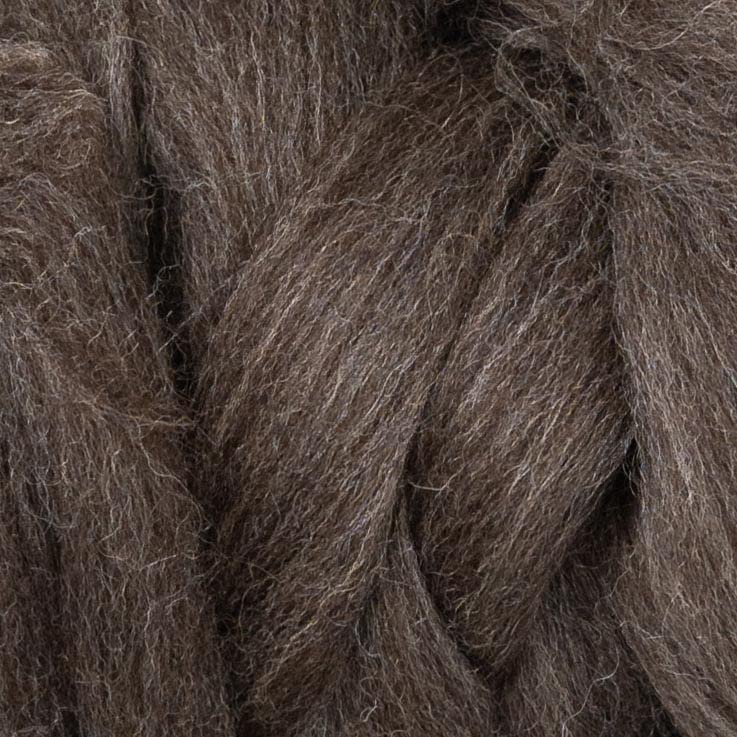 Kondoos Natural Combed Wool roving, 8 OZ. Best Wool for Needle Felting, handcrafts and Spinning. Natural Colours, un-Dyed. (Mocha, 8 oz)