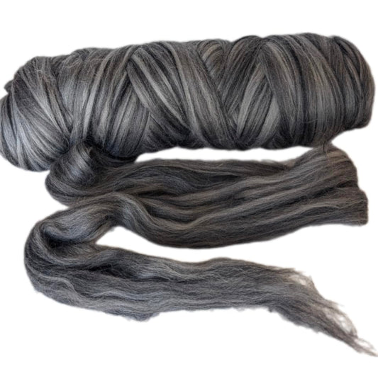 Kondoos Multi Colored Natural Wool roving 1 lb. Best Wool for Needle Felting, Wet Felting, handcrafts and Spinning. (Midnight 1 lb)