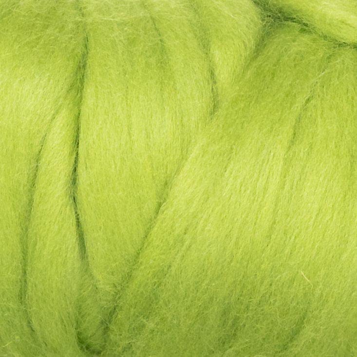Kondoos Colored Natural Wool roving, 8 OZ. Best Wool for Needle Felting, Wet Felting, handcrafts and Spinning. (Green Apple)