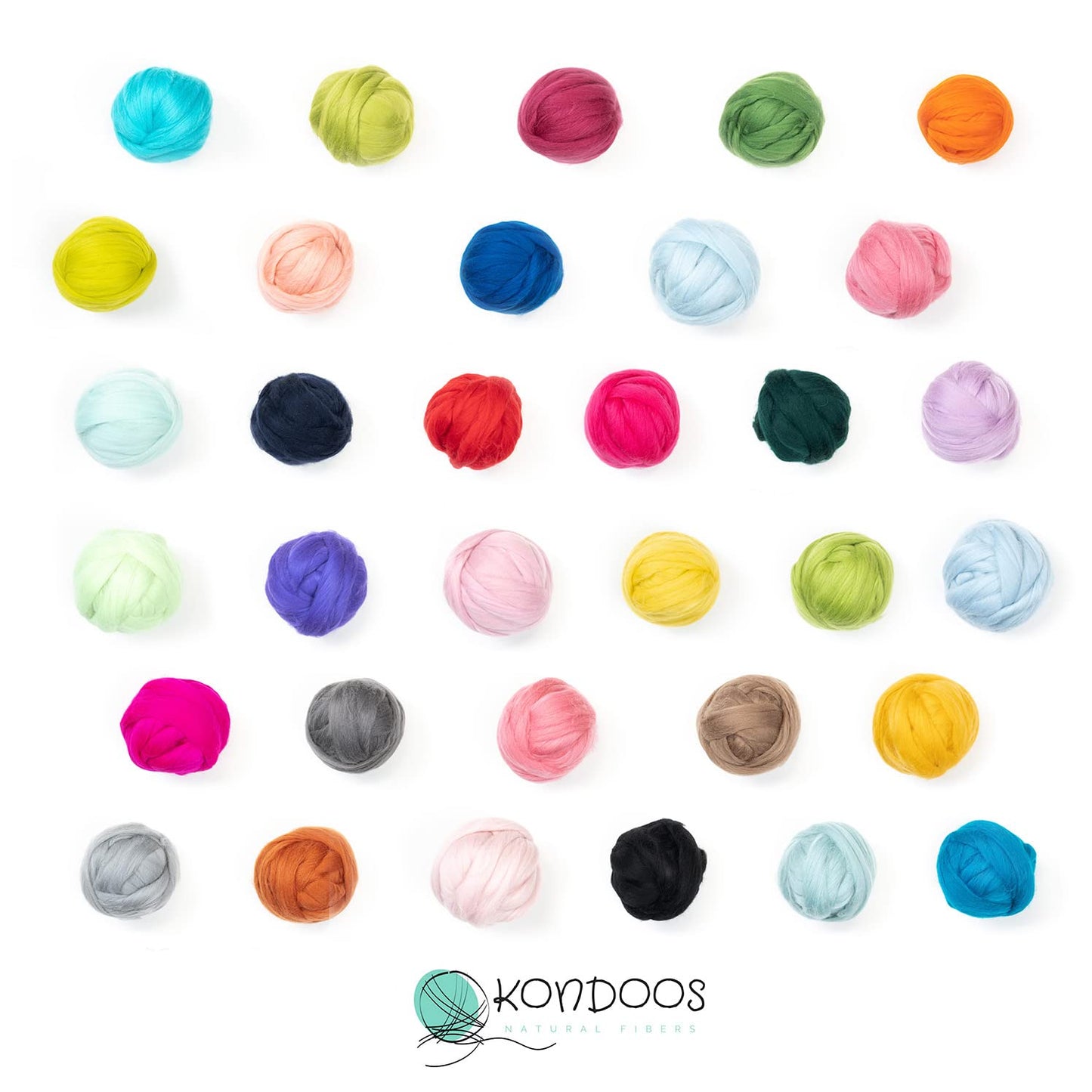 Kondoos Colored Natural Wool roving, 8 OZ. Best Wool for Needle Felting, Wet Felting, handcrafts and Spinning. (Green Apple)