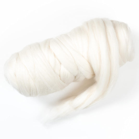 Kondoos Merino Wool roving, 1 Lb. Best Wool for Needle Felting, Wet Felting, handcrafts and Spinning. Soft Jumbo Yarn for arm Knitting Blanket Bulk (Merino, 1 lb)