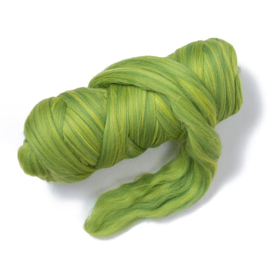 Kondoos Multi Colored Natural Wool roving 1 lb. Best Wool for Needle Felting, Wet Felting, handcrafts and Spinning. (Forest 1 lb)