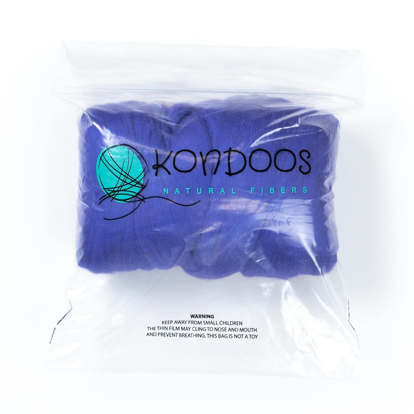 8 oz Natural Wool Roving: Purple Colored Fiber for Felting, Handcrafts & Spinning