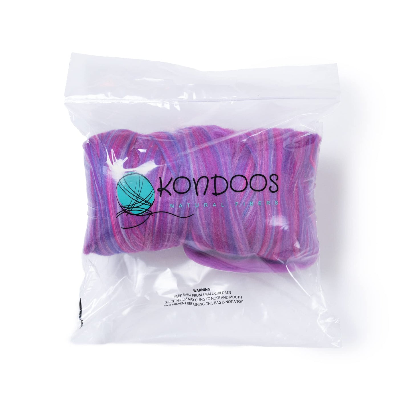 1 lb Natural Wool Roving: Candy Multi Colored Fiber for Felting, Handcrafts & Spinning