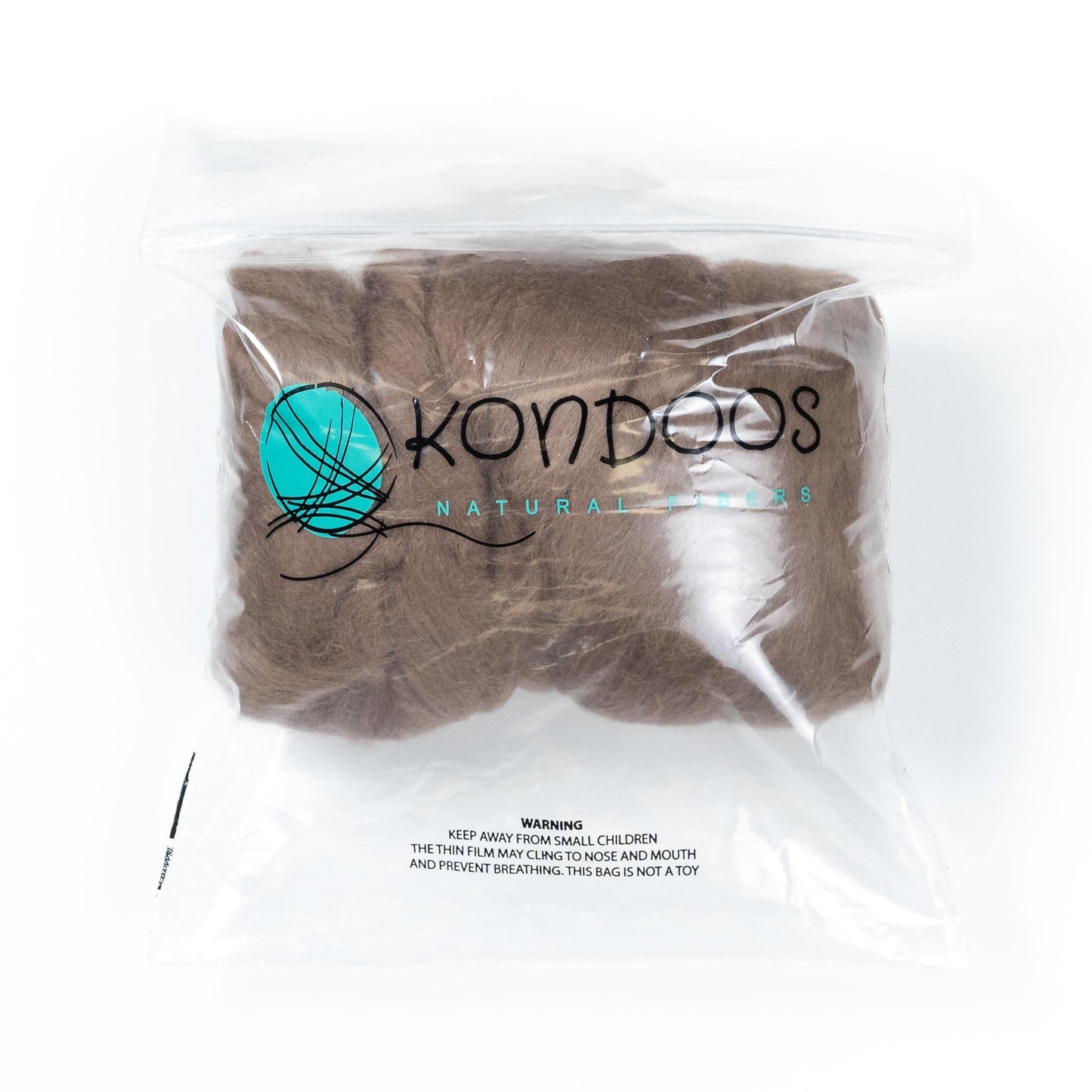 8 oz Natural Wool Roving: Tobacco Colored Fiber for Felting, Handcrafts & Spinning