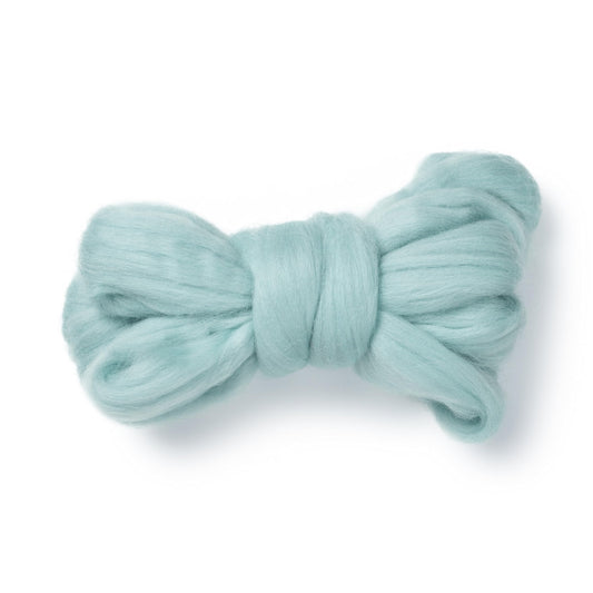 Kondoos Natural Wool roving, 2 OZ. Best Wool for Needle Felting and Wet Felting, handcrafts and DIY Spinning Projects, Wool Felting Supplies. Dyed Colors. (Light Blue, 2 oz)
