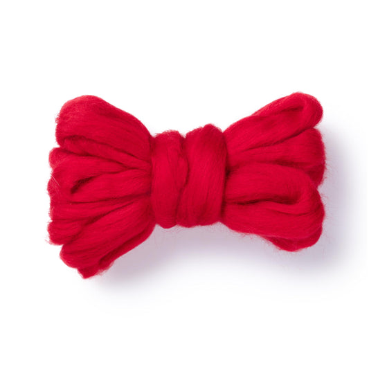 Kondoos Natural Wool roving, 2 OZ. Best Wool for Needle Felting and Wet Felting, handcrafts and DIY Spinning Projects, Wool Felting Supplies. Dyed Colors. (Red, 2 oz)