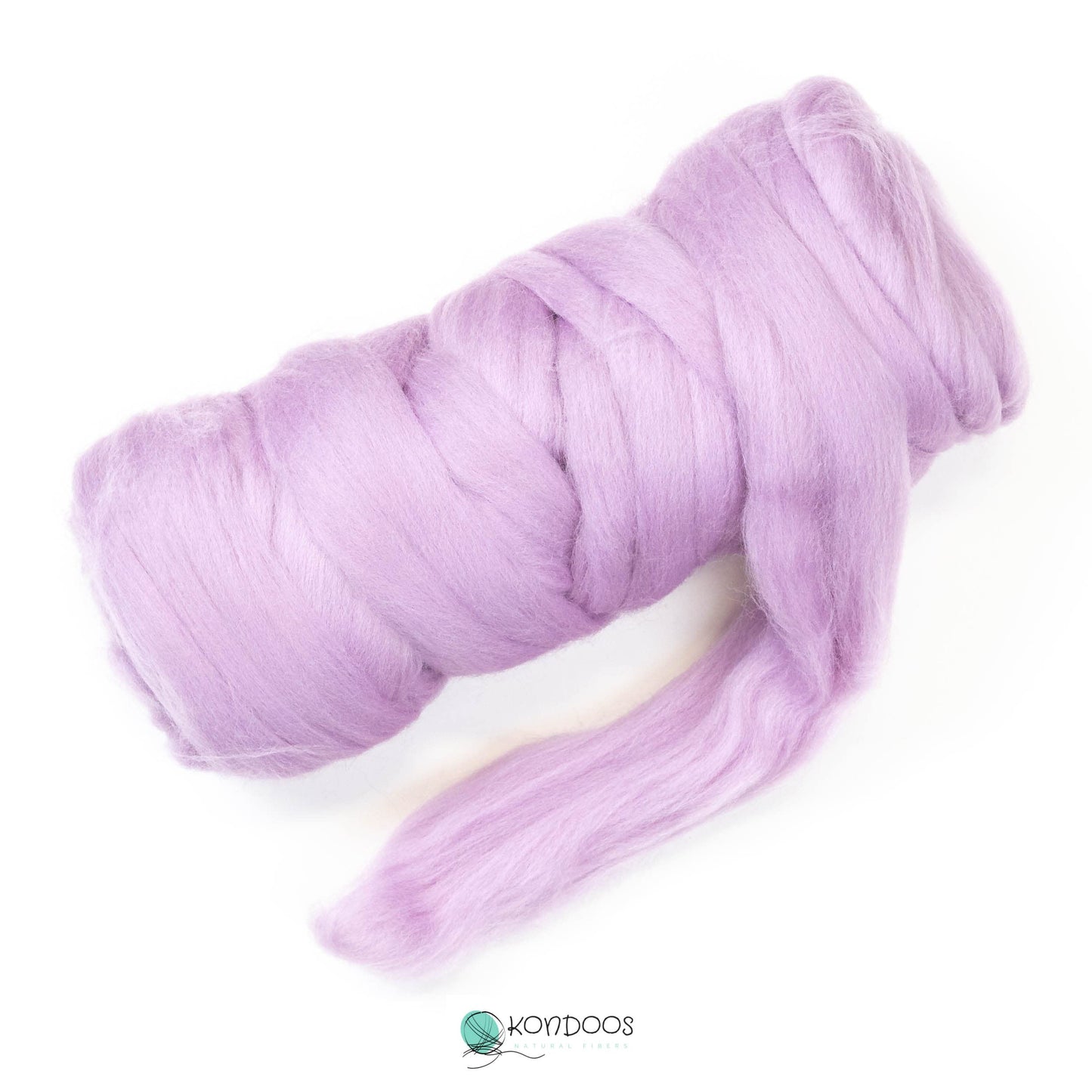 8 oz Natural Wool Roving: Lavender Colored Fiber for Felting, Handcrafts & Spinning