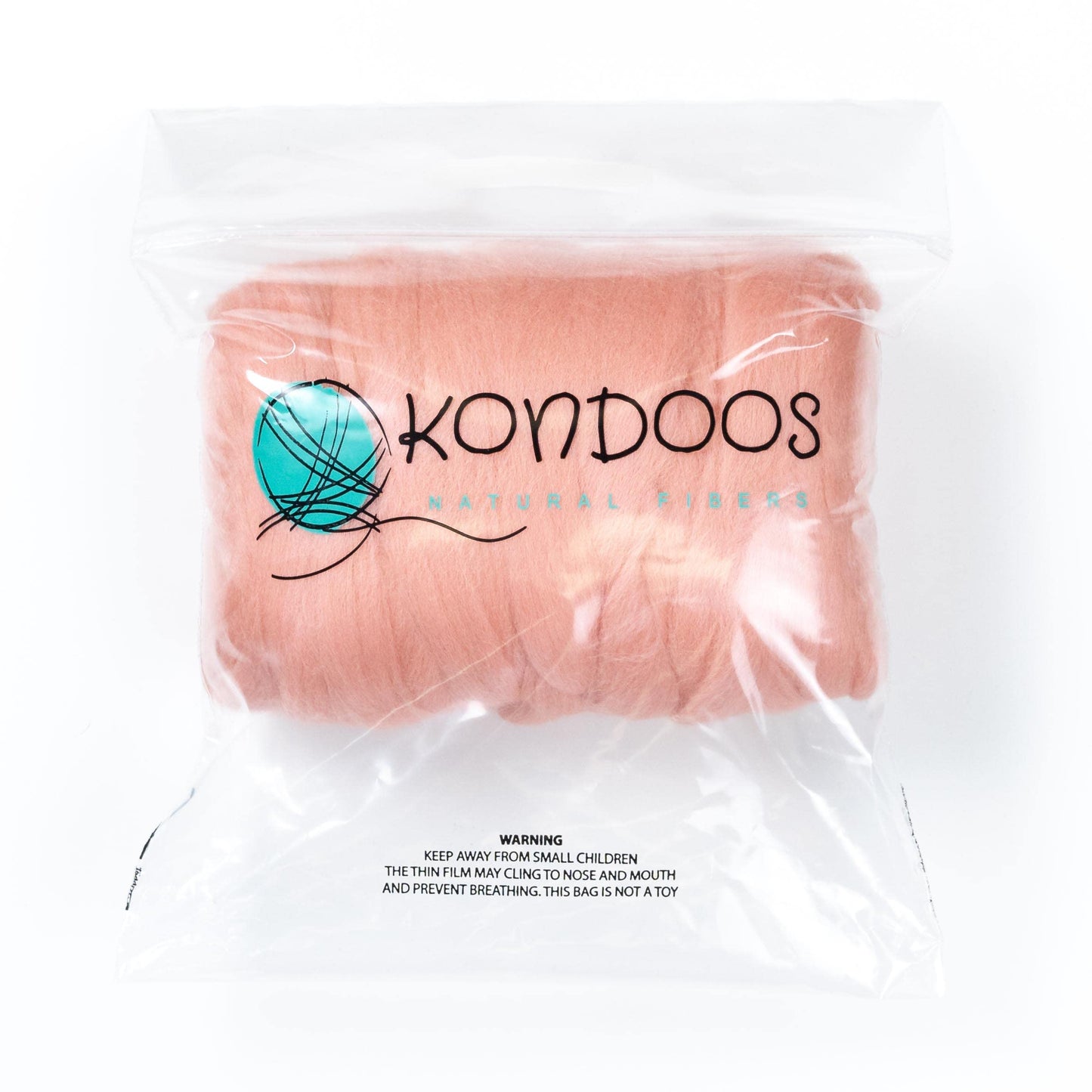 8 oz Natural Wool Roving: Salmon Pink Colored Fiber for Felting, Handcrafts & Spinning