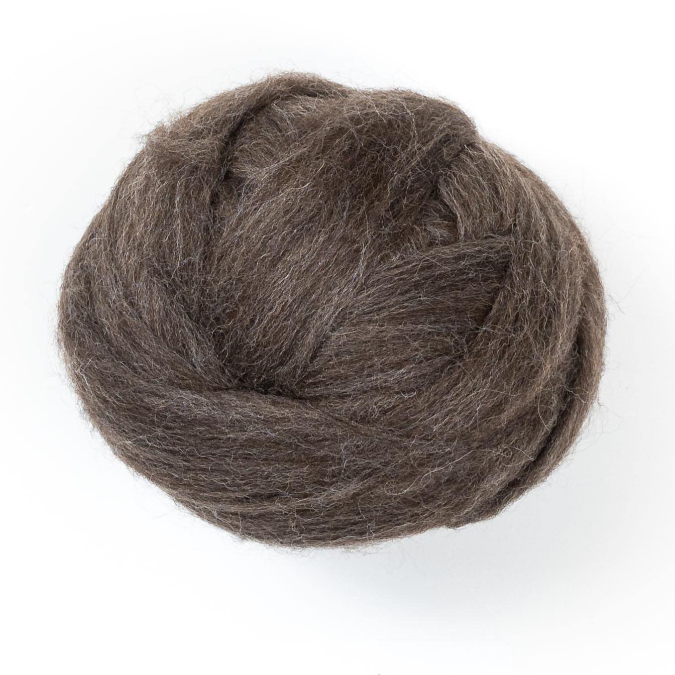 Kondoos Natural Combed Wool roving, 8 OZ. Best Wool for Needle Felting, handcrafts and Spinning. Natural Colours, un-Dyed. (Mocha, 8 oz)