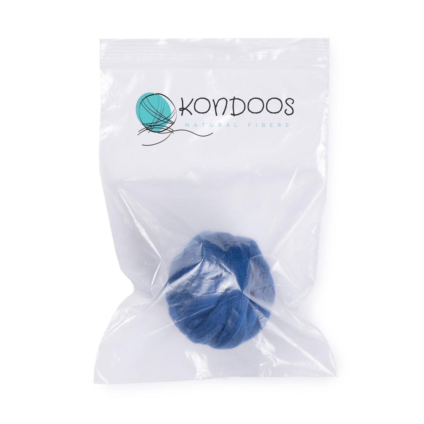 2 oz Natural Wool Roving: Dyed Fiber for Felting, Handcrafts & Spinning (Electric Blue, 2 oz)