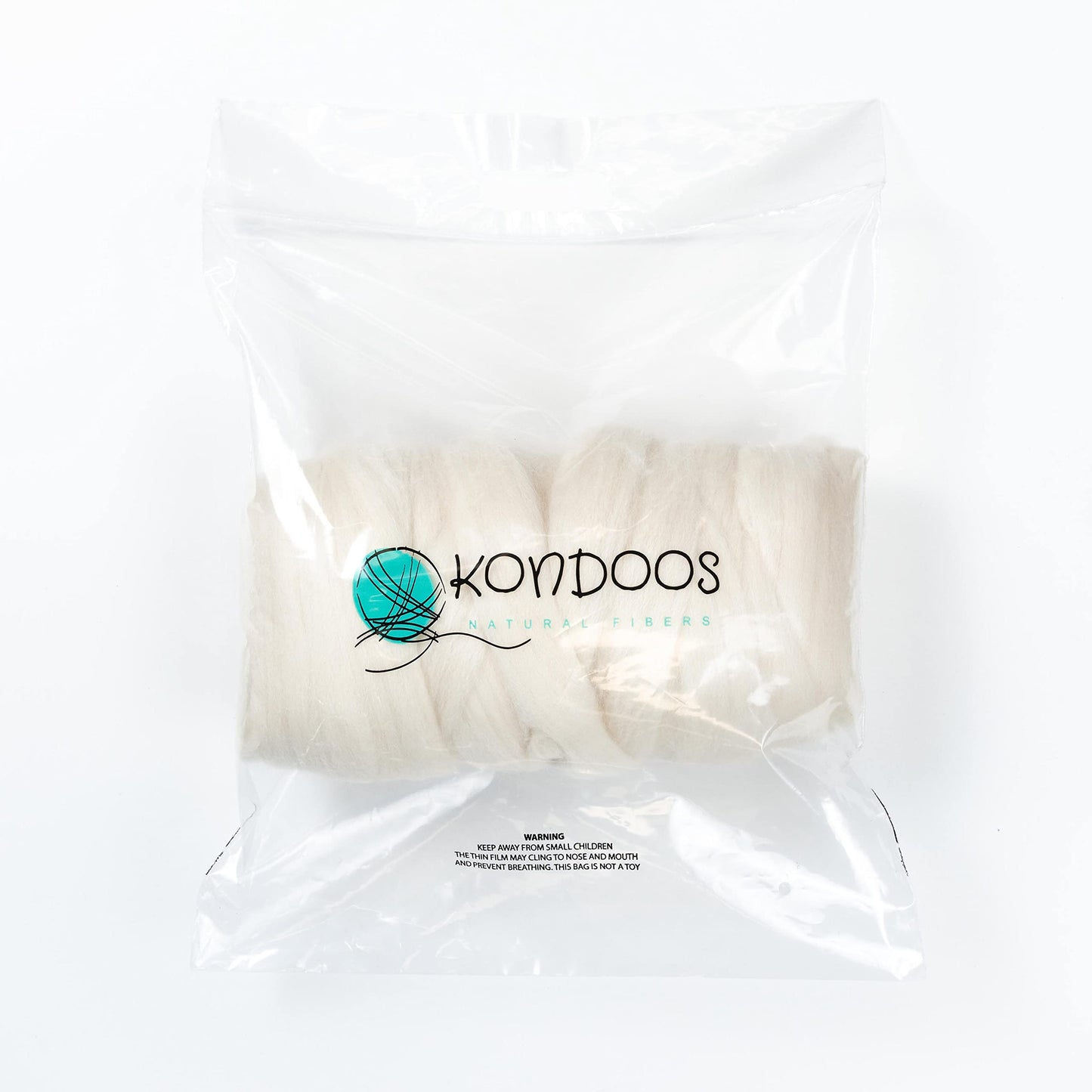 1 lb Natural Wool Roving: Natural Un-Dyed Bulk Fiber for Spinning, Knitting & Needle Felting (Ecru, 1 lb)
